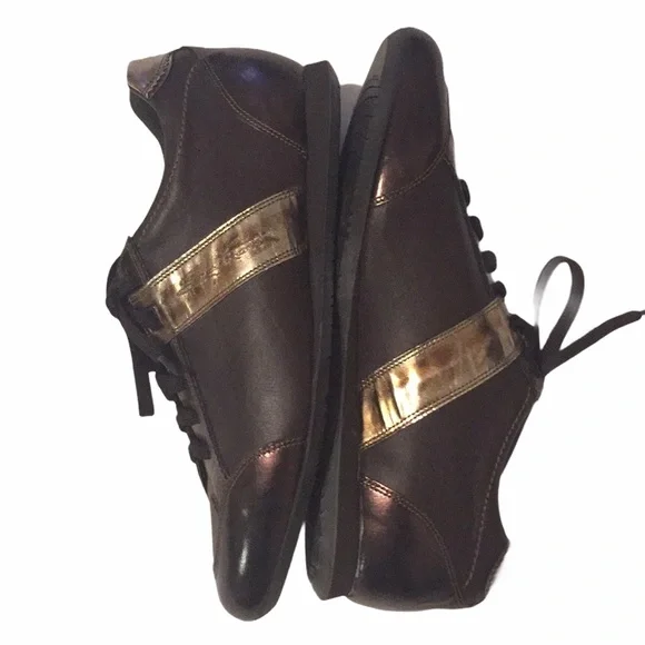 SANTONI Club Italian Leather Sneakers Sz 5.5 Women - Picture 3 of 15